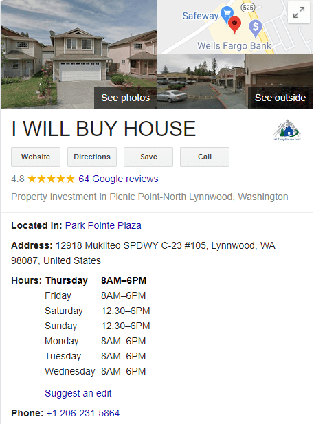 We buy houses Washington